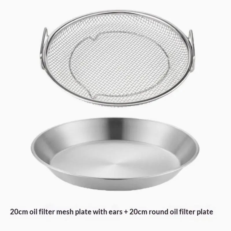 Stainless Steel Oil Filter Tray & Frying Mesh Basket