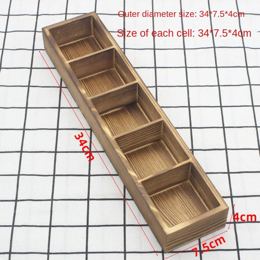 Solid Wood Tea Bag Holder – Retro Vintage Desktop Organizer
