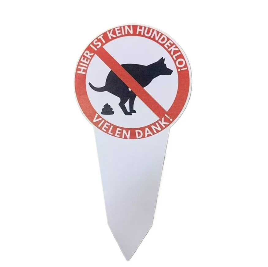 No Dog Poop Yard Sign – Waterproof Outdoor Garden Stake