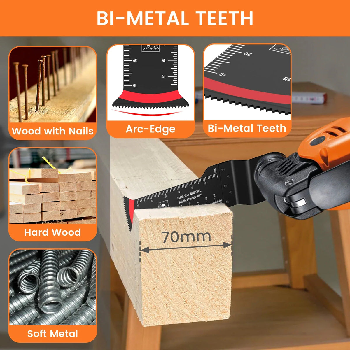 Oscillating Multitool Saw Blades – 24 Pc High Carbon Steel Set