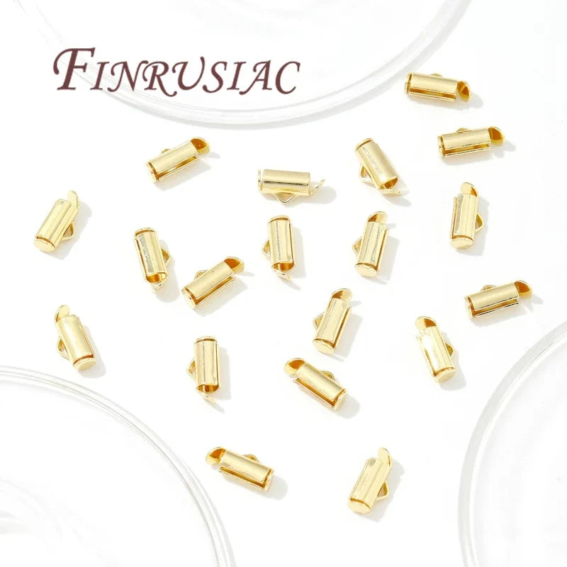 18K Gold Plated Crimp End Caps & Slider Clasps | DIY Jewelry
