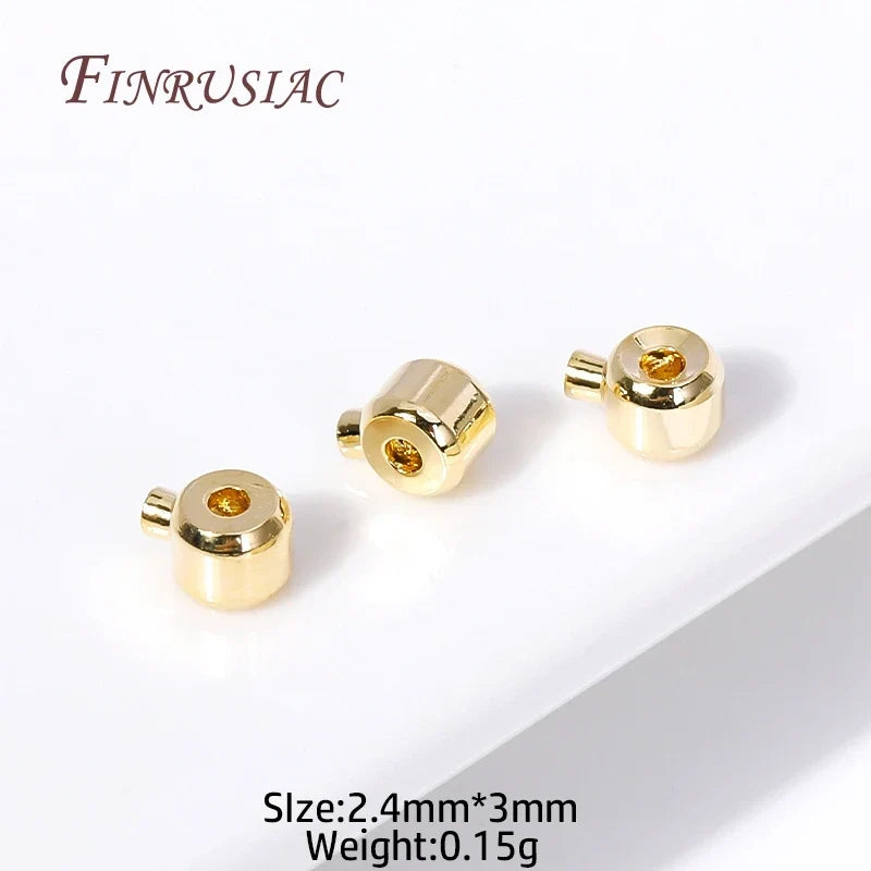 18K Gold Plated Ball End Caps & Crimp Beads | DIY Jewelry