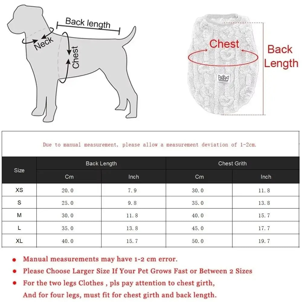 Winter Fleece Dog Vest Jacket – Cute Coat for Small Dogs & Cats