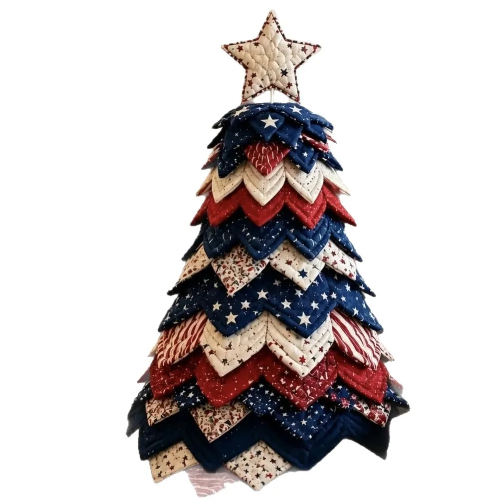 DIY Christmas Tree Patchwork Sewing Kit – Floral Fabric Set