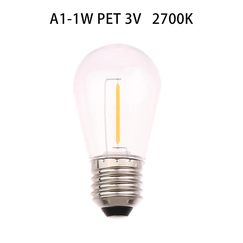 S14 LED Bulb E26/E27 Warm White Shatterproof String Light Bulb