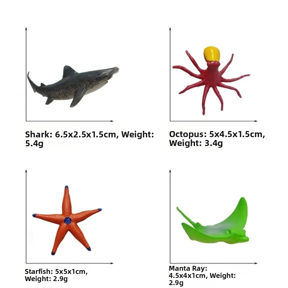 Realistic Sea Life Model Set – Multicolor Marine Animal Figures