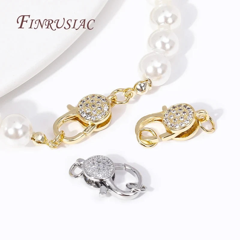 18K Gold Plated Zircon Lobster Clasps – DIY Jewelry Findings