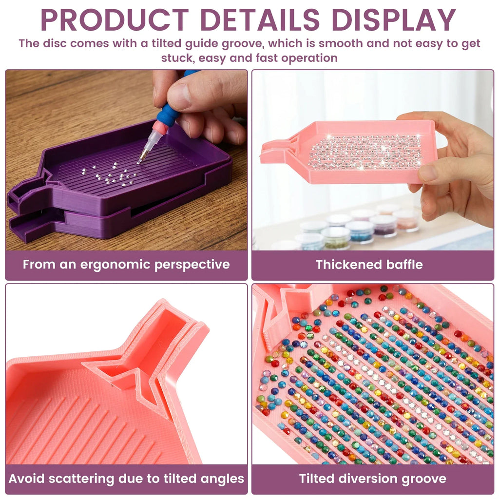 Diamond Painting Tray Kit – Dustproof Lid & Organizer, 2pcs