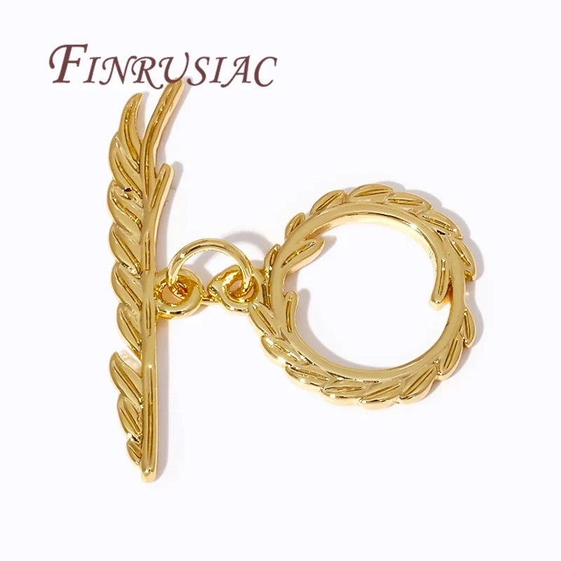 18K Gold Plated Toggle Clasp – Brass OT Connector for DIY Jewelry