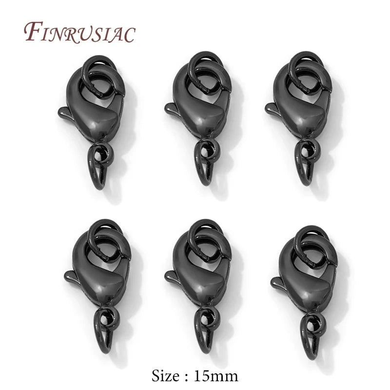 Black Brass Extension Chains with Lobster Clasps | Jewelry Making