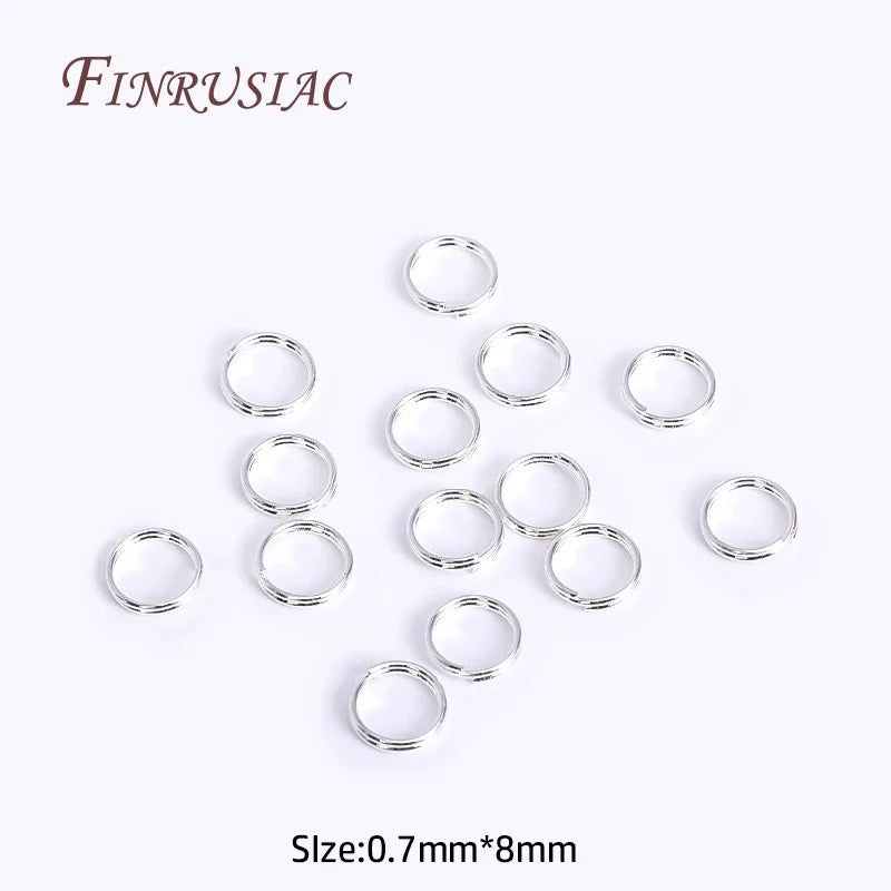 18K Gold Plated Brass Double Loop Split Ring Connectors 100pcs