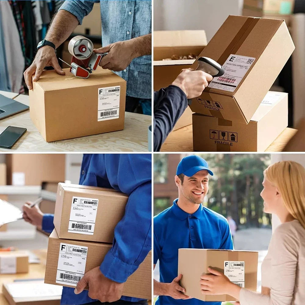 4x6 Thermal Shipping Labels 100x150mm Self-Adhesive 500 Sheets