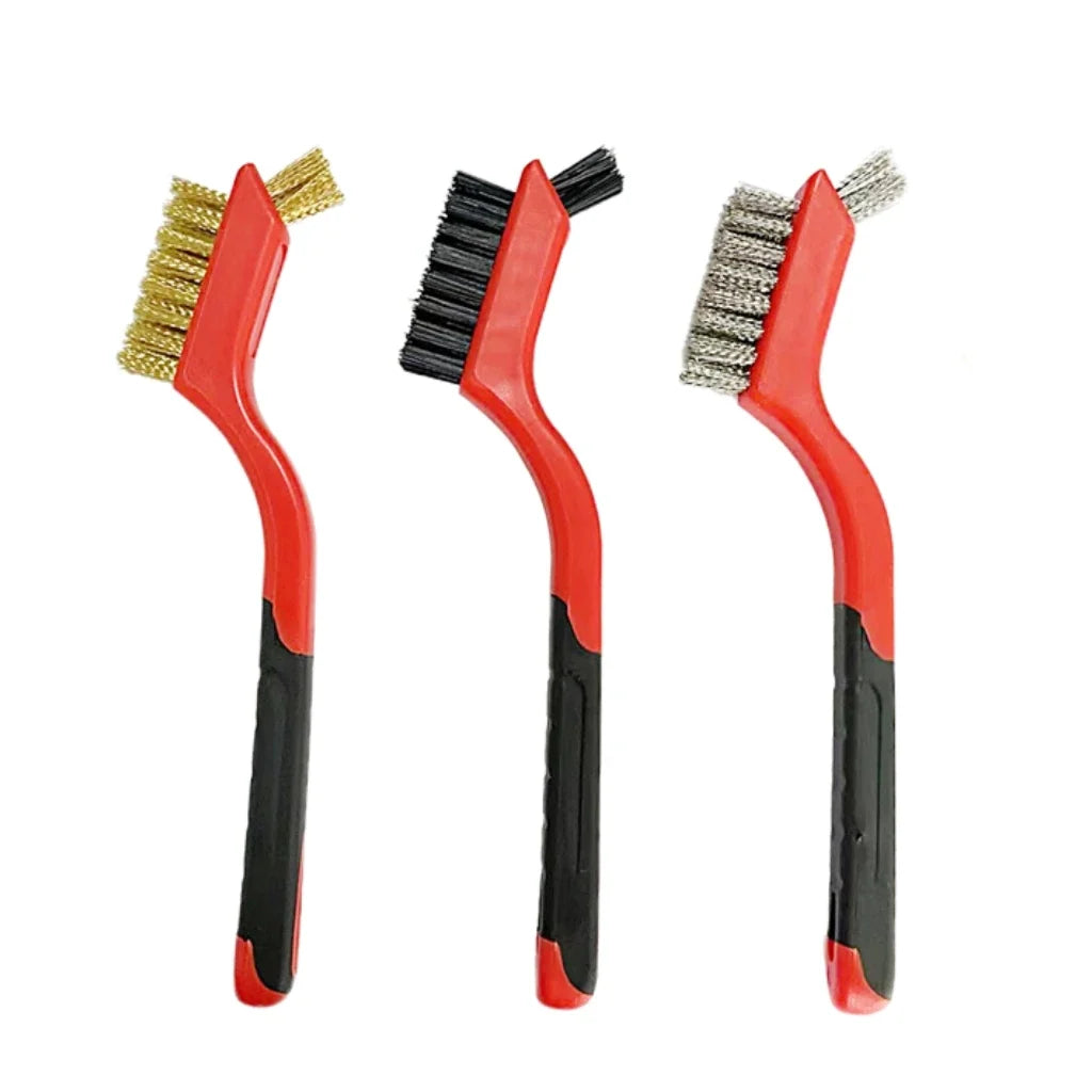 Wire Brush Set – Nylon, Brass & Stainless Steel Bristles