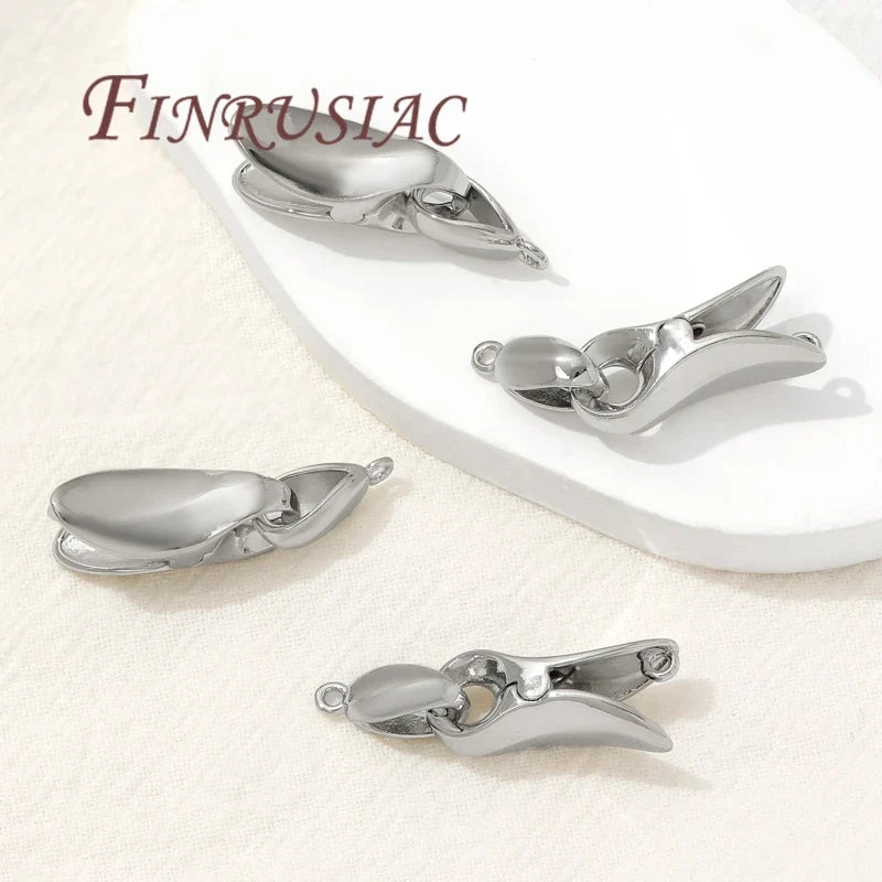 Rhodium Plated Jewelry Clasps & Connectors | DIY Bracelet Necklace