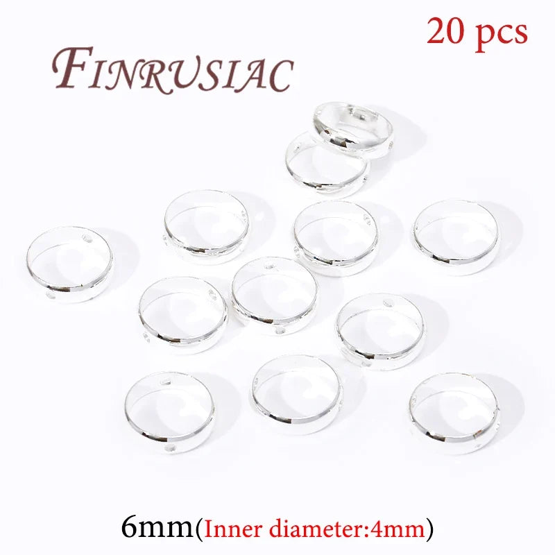 20Pcs 18K Gold Plated Bead Frames & Spacer Connectors DIY