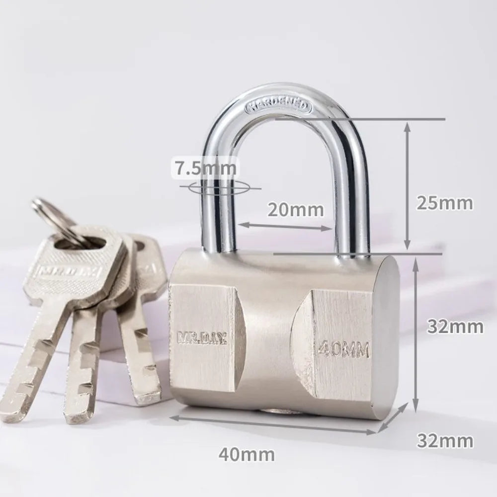 Heavy Duty Stainless Steel Waterproof Padlock with Keys
