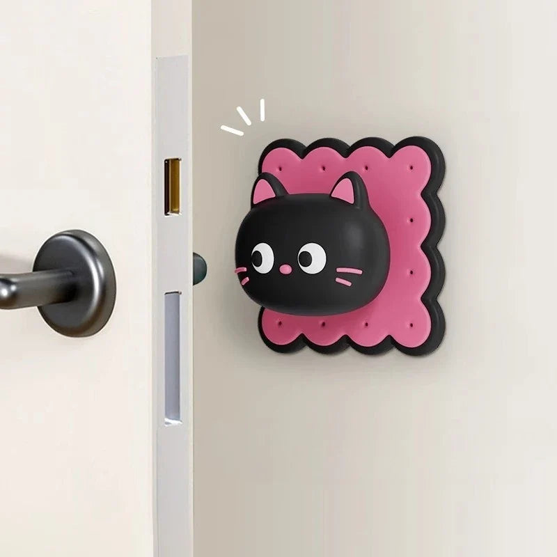 Cute Cat Silicone Door Stopper & Anti-Collision Handle Pad