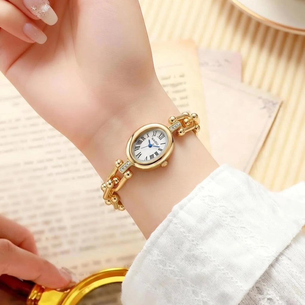 Luxury Roman Numeral Bracelet Quartz Watch | Alloy Band