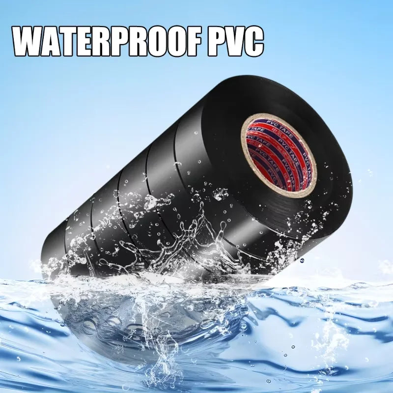 Black PVC Electrical Insulating Tape – Heat Resistant 50m Roll