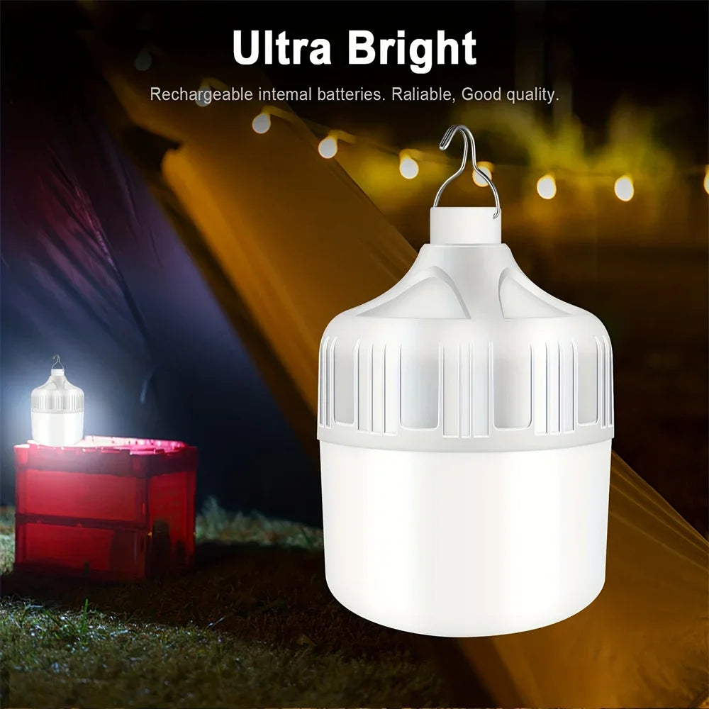USB Rechargeable LED Camping Bulb | Portable Hanging Tent Light