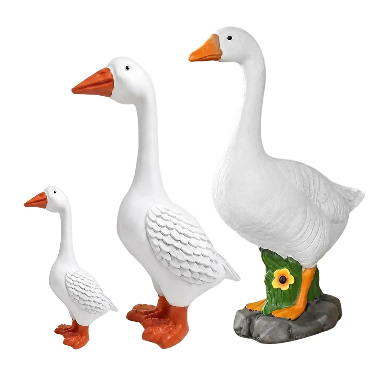 Realistic Resin Goose Statue – All-Weather Garden Porch Decor