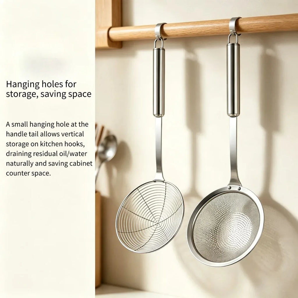 Stainless Steel Spider Skimmer Strainer with Handle | Kitchen Tool