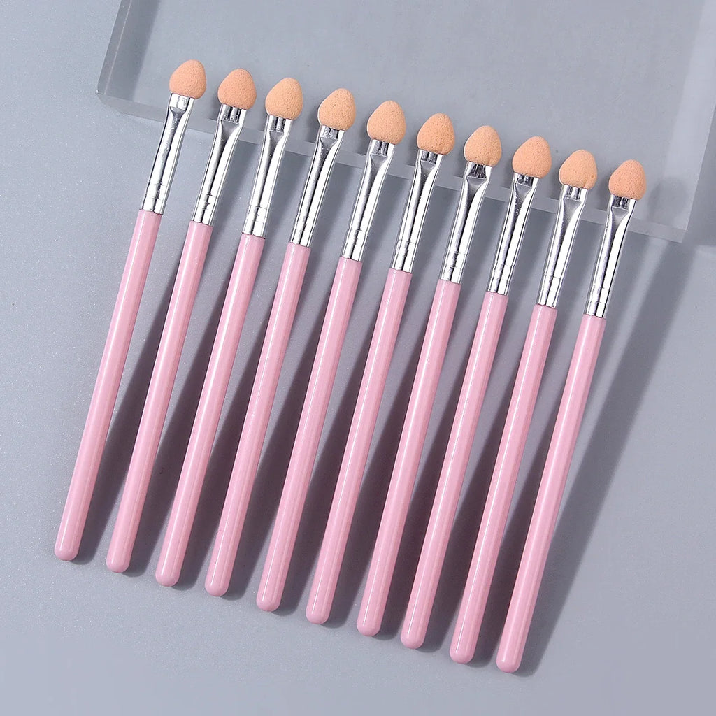 10Pcs Dual-Color Sponge Eyeshadow Brushes & Nail Smudge Sticks