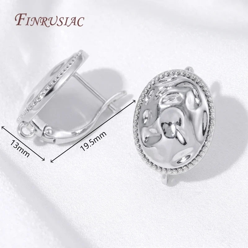 Floral Leverback Earring Hooks 18K Gold Silver Plated DIY Findings