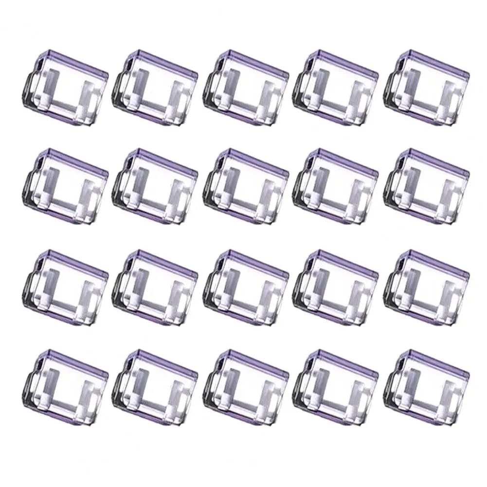 Transparent Push Clips with Storage Case | 20 or 40 Pcs