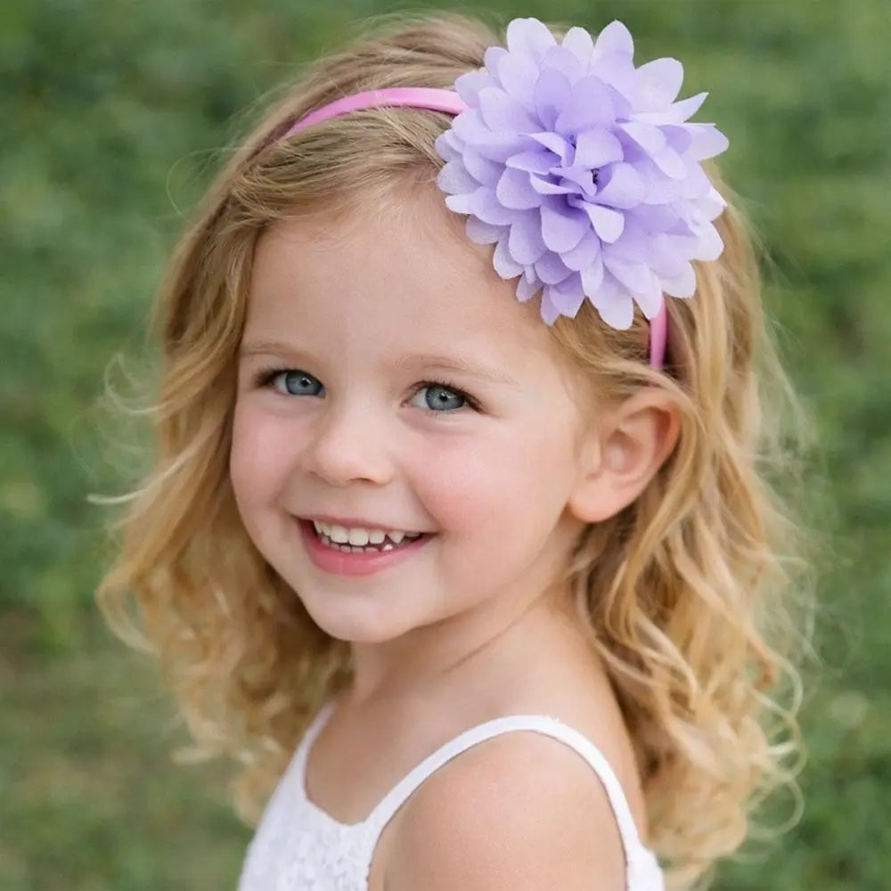 Big Flower Girls Headband – Multi-Layer Princess Hairband