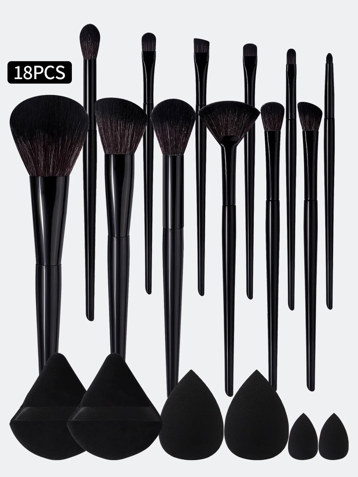 Professional Makeup Brush & Sponge Set – 6/12/18 Pcs