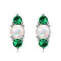 Women's Pink Simulated Opal Dangle Stud Earrings | Wedding Gift