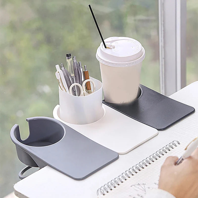 ABS Clip-On Desk Cup Holder – Table Side Drink Holder