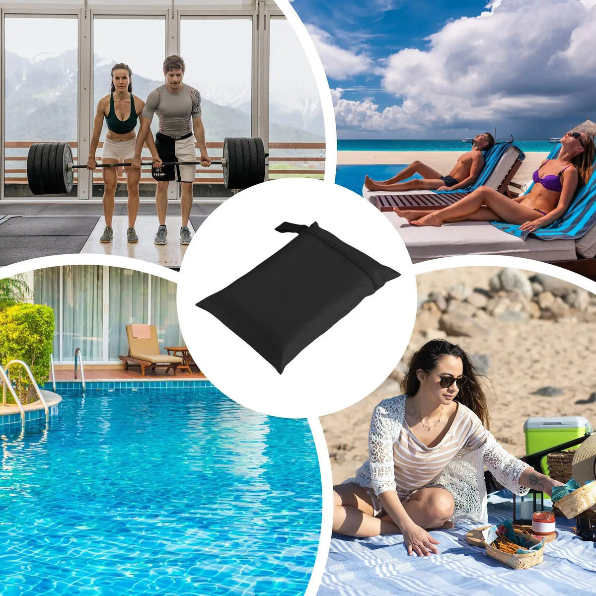 Waterproof Wet Dry Bag Oxford Cloth Zipper Pouch | Gym & Travel