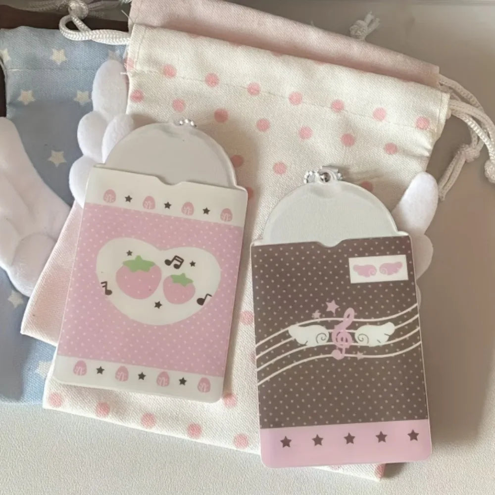 Strawberry Kpop Photocard Holder 3 Inch PVC Sleeve Case