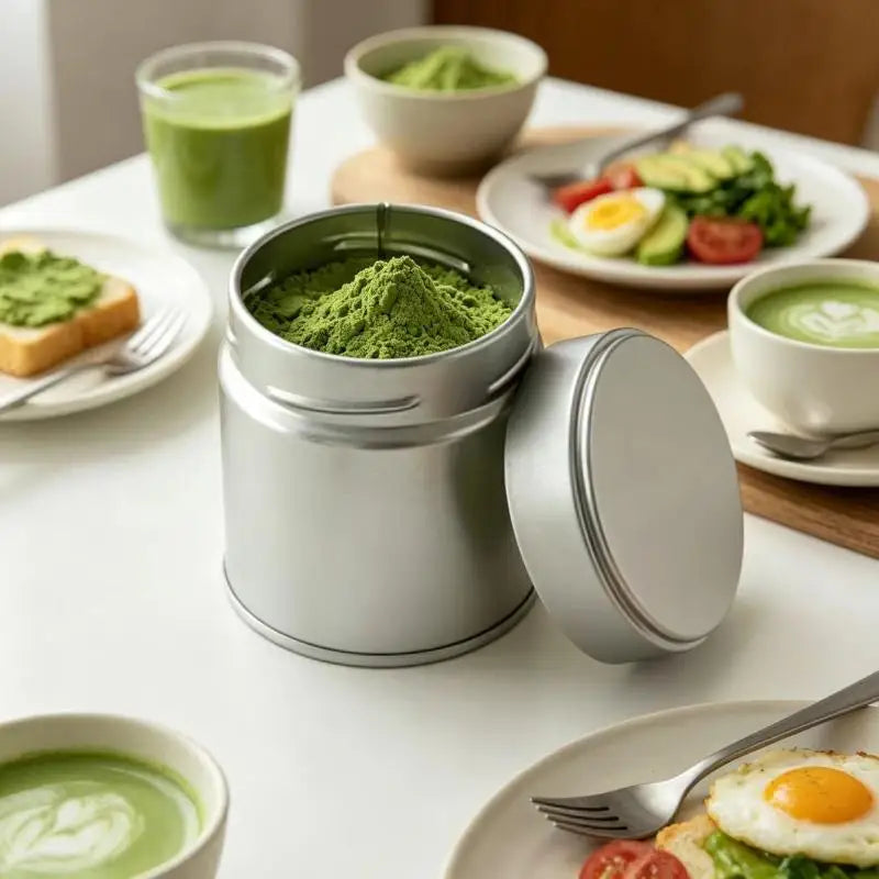 Mini Airtight Matcha Powder Tin Can | Portable Tinplate Jar