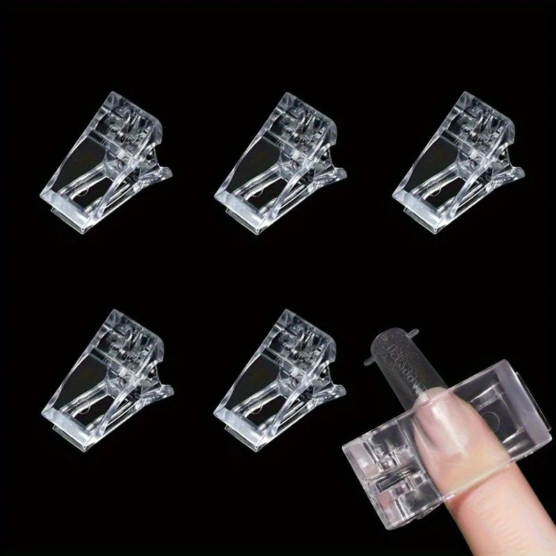 Acrylic Nail Extension Clips – Gel Builder UV Clamp Set