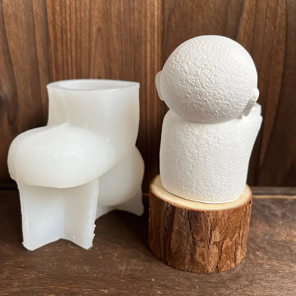 Zen Monk Meditation Silicone Mold – Candle Resin DIY Craft