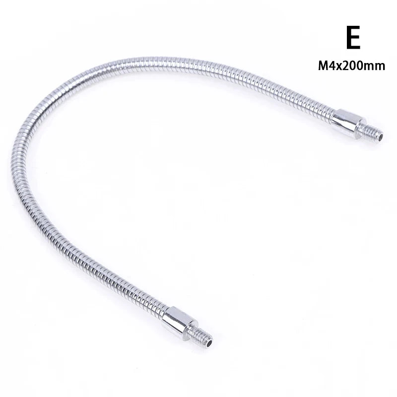 M4 Flexible Gooseneck Microphone Hose – Black & Silver, 10–40cm