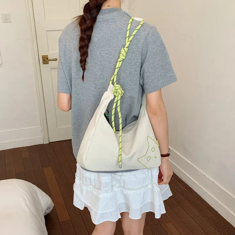 Women's Color-Block Embroidered Canvas Crossbody Bag | Nixie