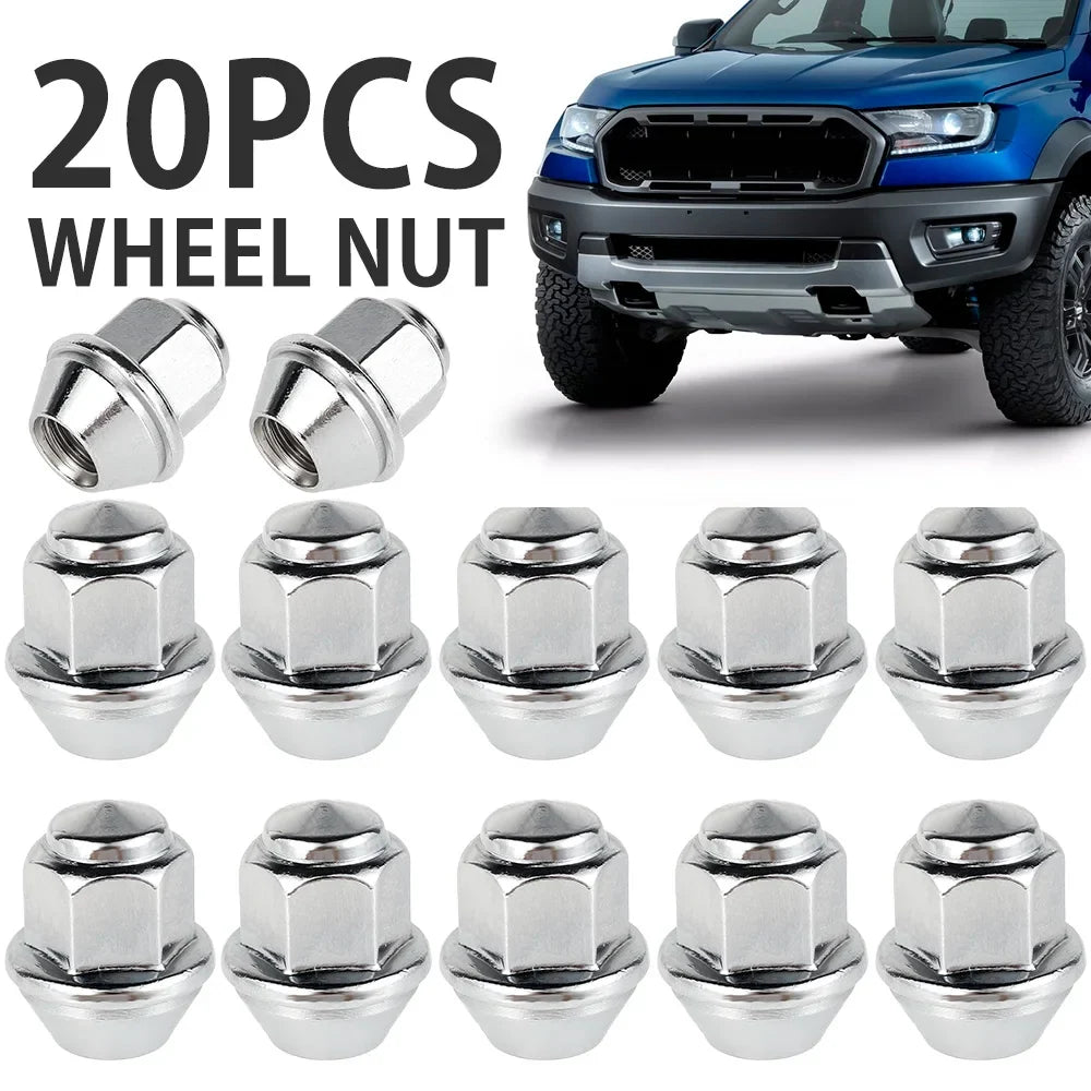 20Pcs M12x1.5 Ford Wheel Nuts 19mm Hex 60° Taper OEM 1678260