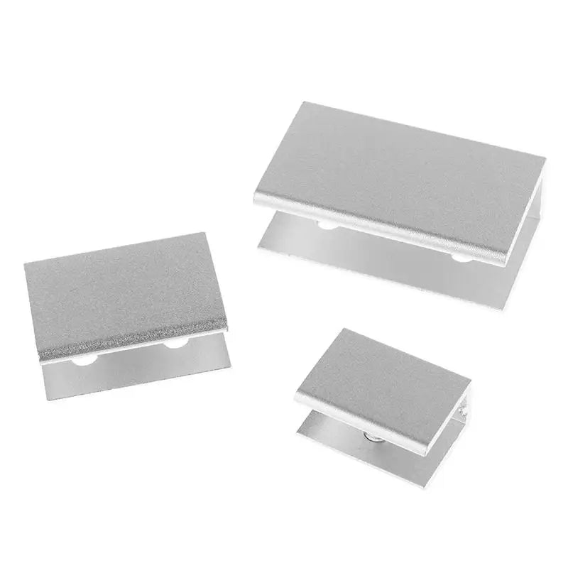 4PCS Square Aluminum Glass Clamps Shelf Clip Bracket 5–12mm