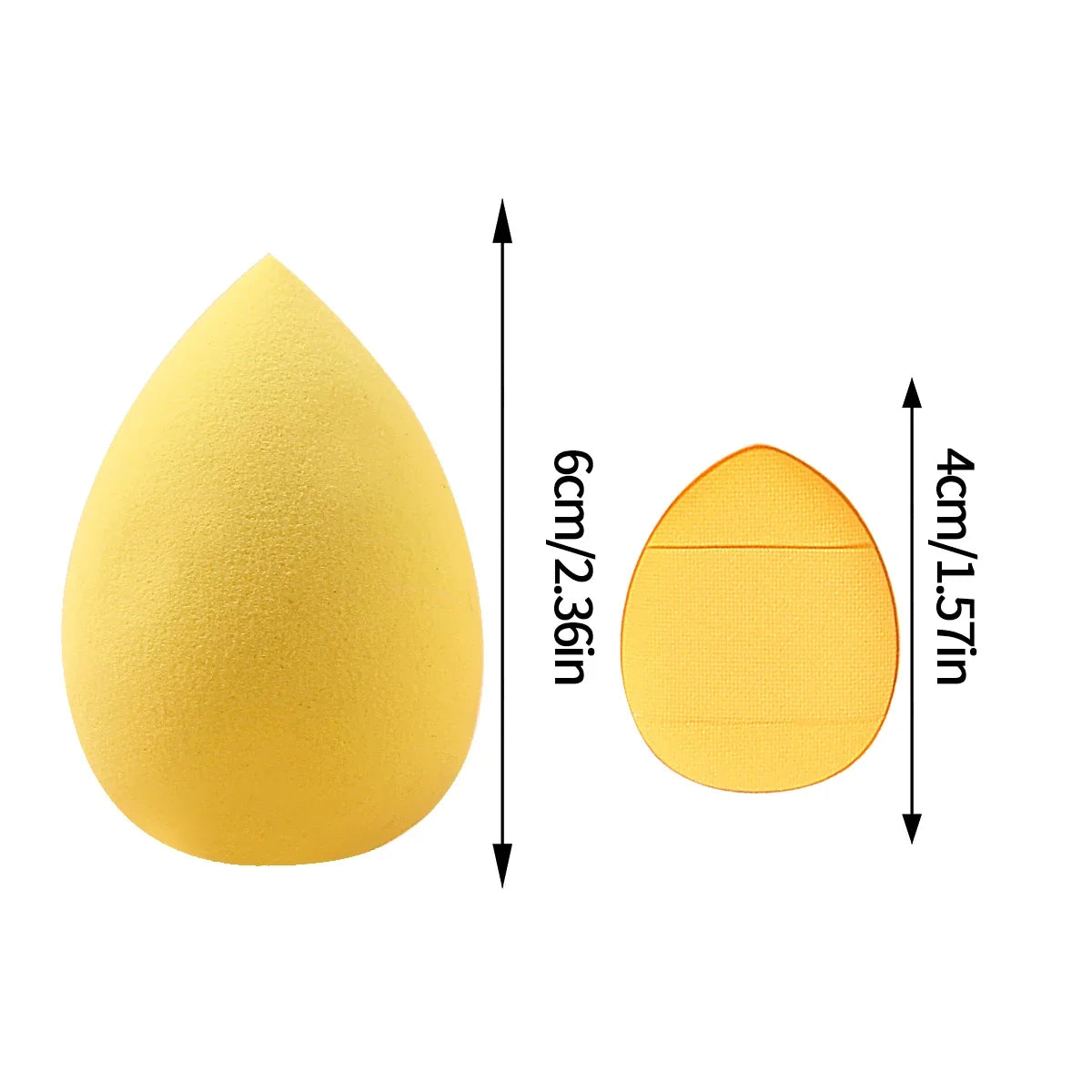 6PCS Yellow Waterdrop Makeup Sponge Set – Foundation & Concealer