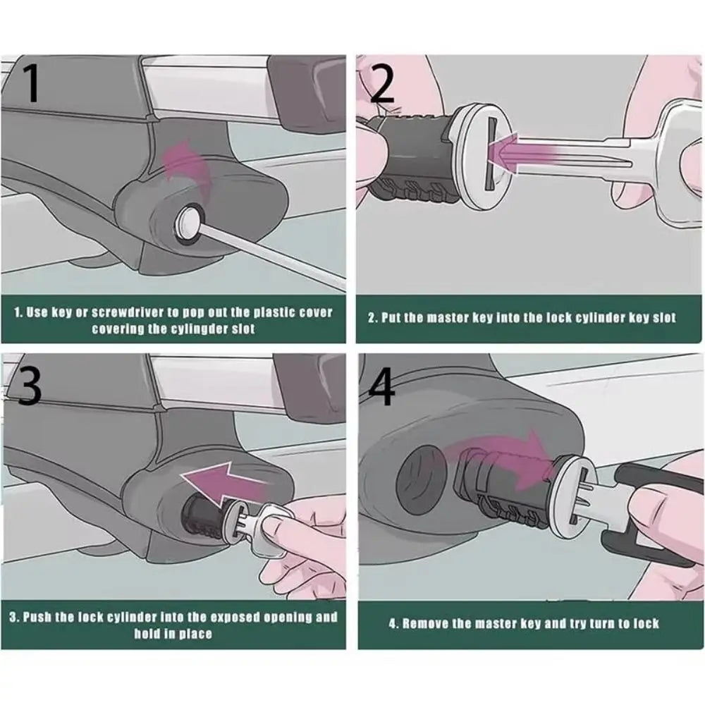 Zinc Alloy Replacement Lock Cylinder Core for Thule Car Rack