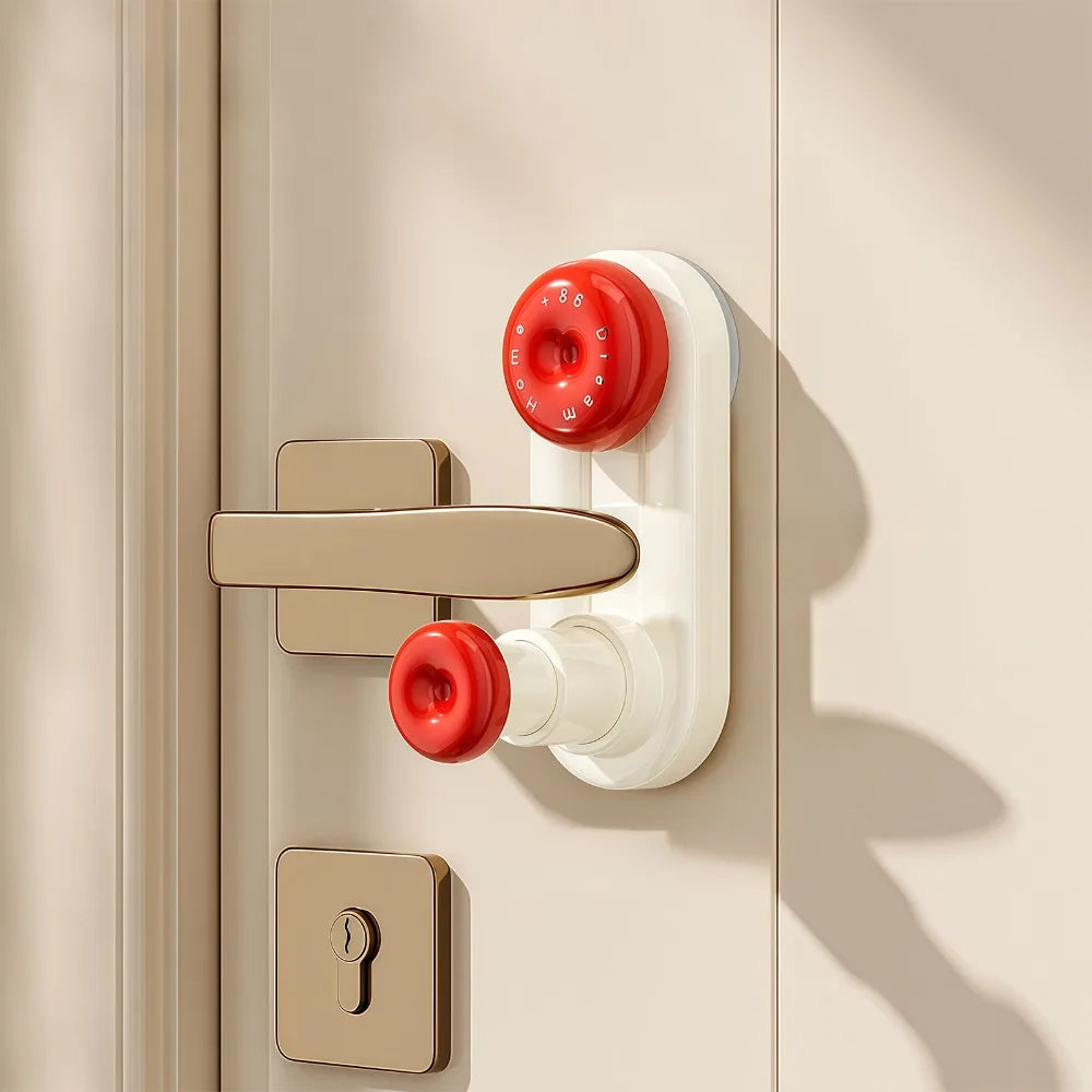 Suction Cup Door Security Stopper – 3-Gear Child Safety Lock