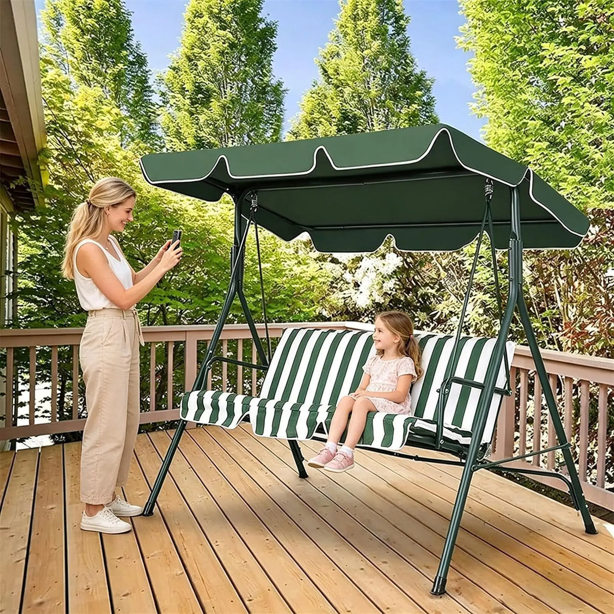 Porch Swing Canopy Replacement | UV-Resistant Sun Shade Cover