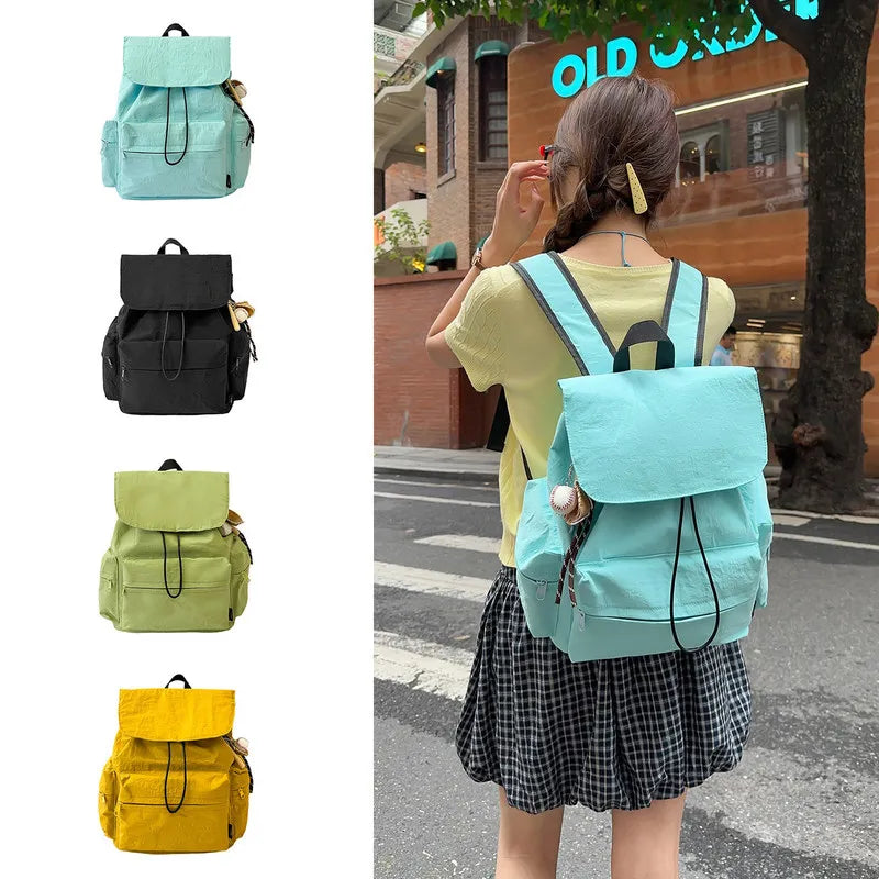 Large Capacity Women's Canvas Backpack – Korean Style Bag