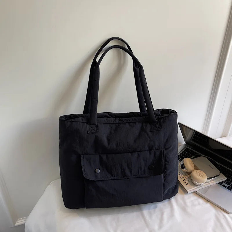 Women's Large Capacity Lightweight Cotton Tote Shoulder Bag
