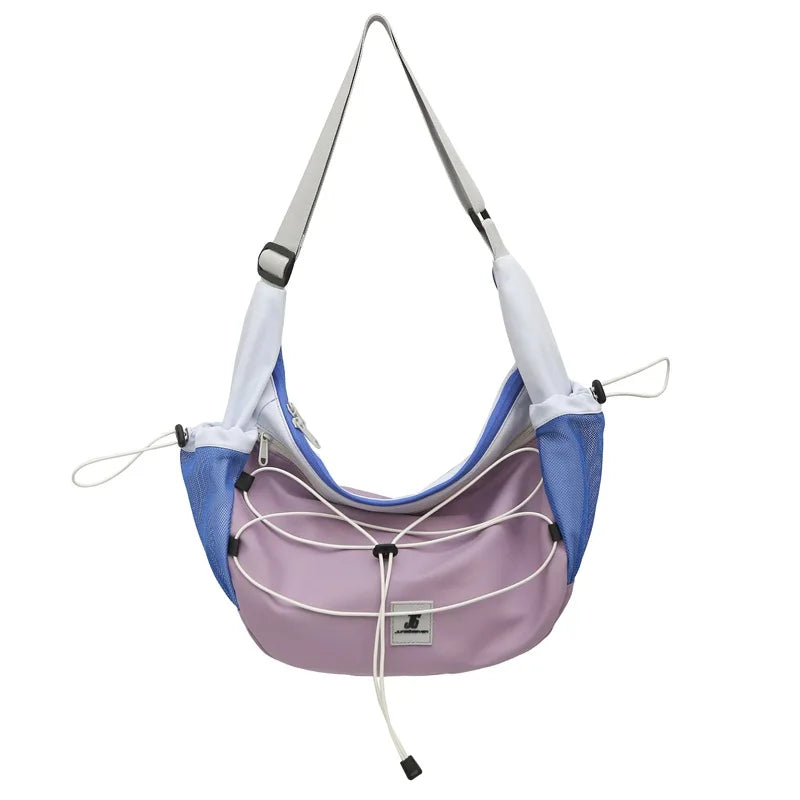Color-Block Crossbody Bag – Large Capacity Shoulder & Gym Bag
