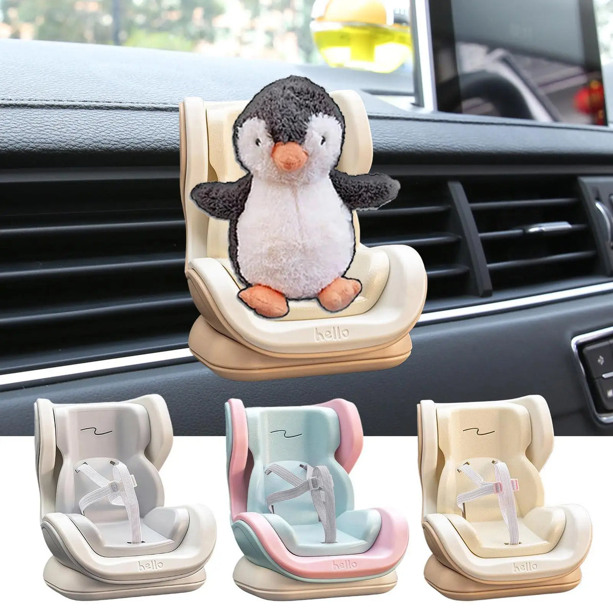 Mini Doll Car Seat Air Vent Display for 10–17cm Dolls